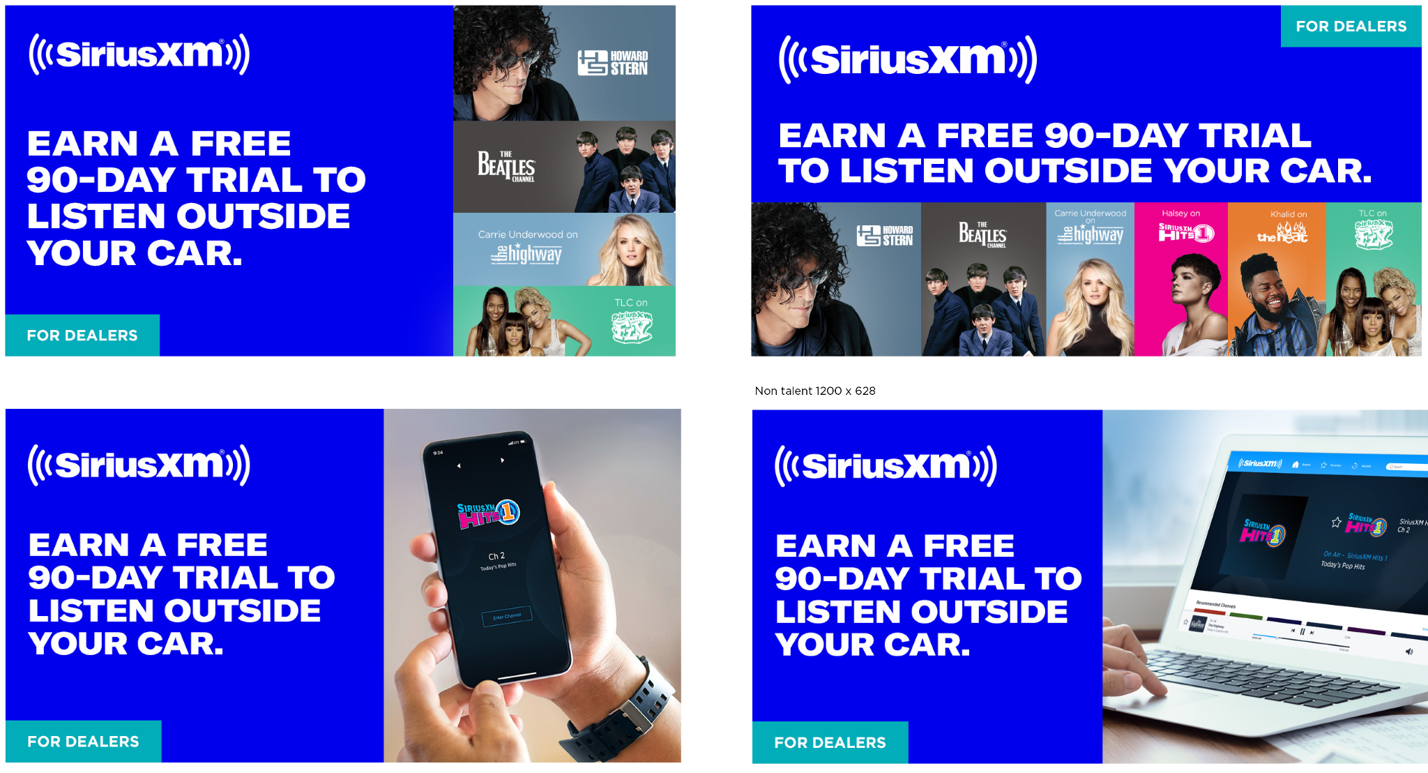 SiriusXM dealer marketing banners